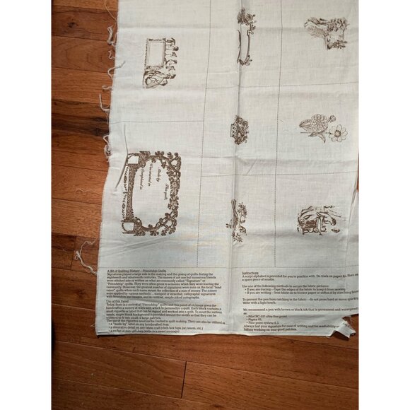 Friendship Quilt a Bit of Quilting History Squares Cotton Fabric Panels Design & - Picture 8 of 8
